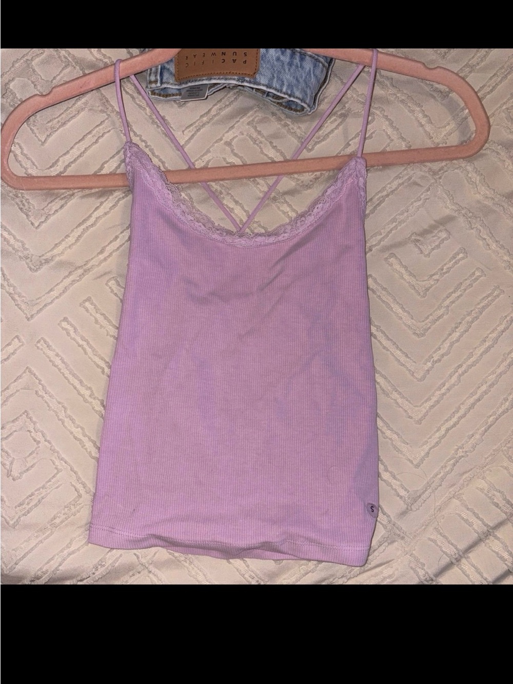 AE purple/pink  strappy go lucky lace tank- Women